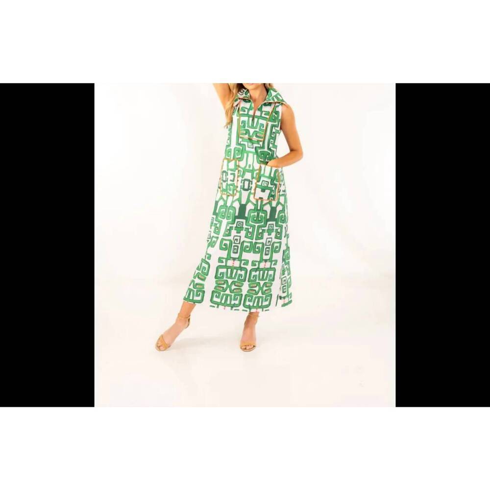 NEW HOUSE OF MBR sleeveless cassidy long dress in greek heiress